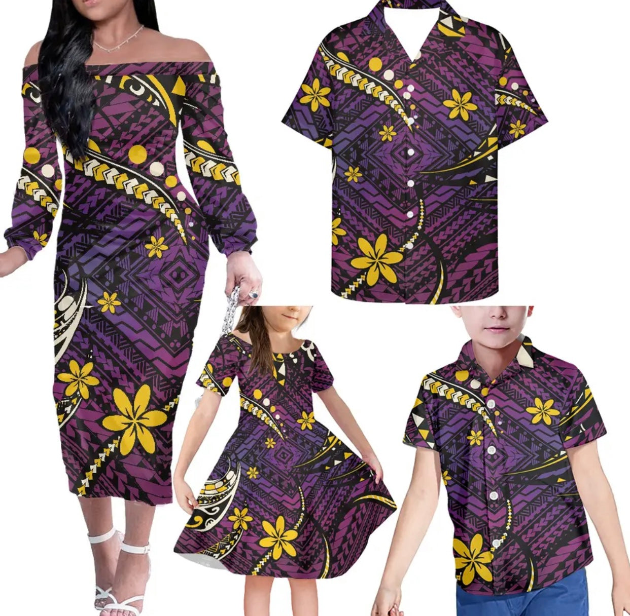 Family 4pcs Matching Clothes in different Colours & Styles
