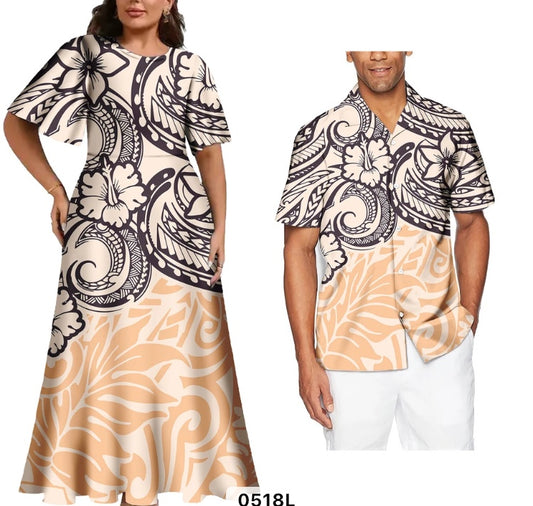 Women’s 2 pieces set with Men’s matching Shirt