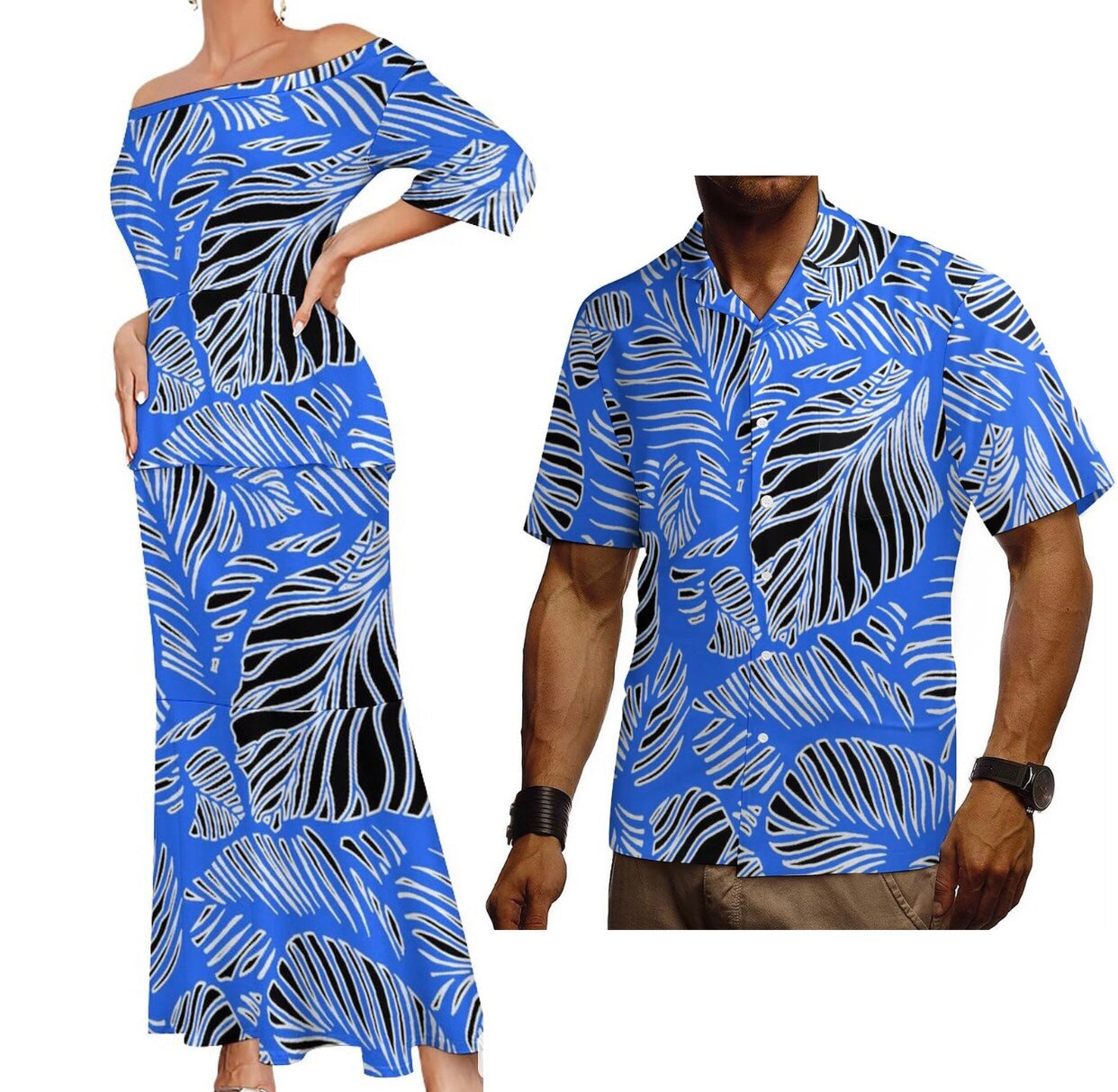 Ladies 2pcs set with Men’s matching shirt