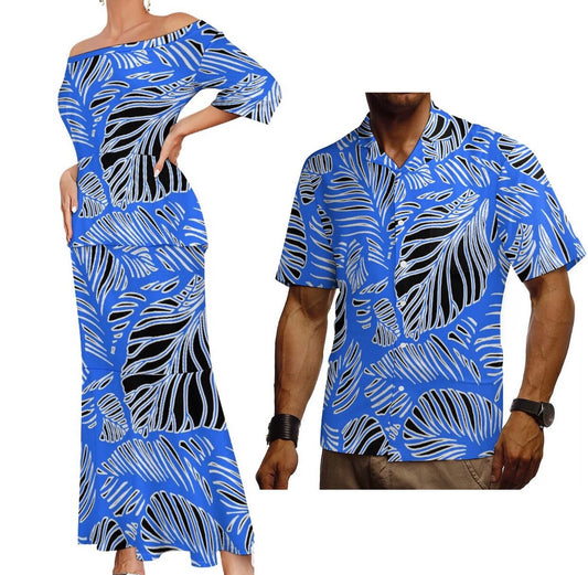 Ladies 2pcs set with Men’s matching shirt