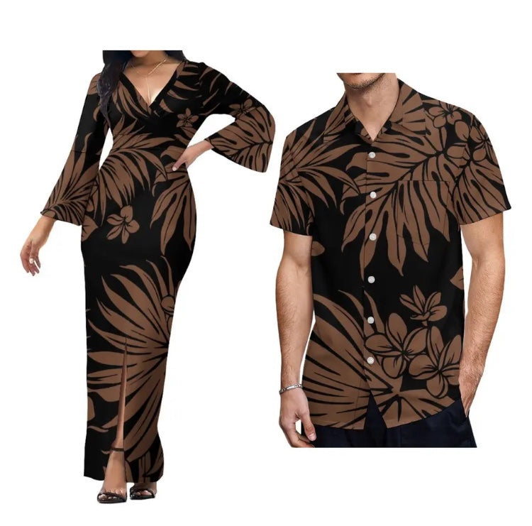 Ladies Dress with Men’s Matching Shirt in Different Styles & Colours