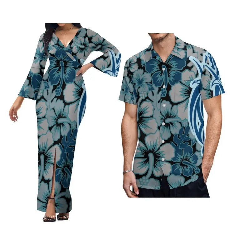Ladies Dress with Men’s Matching Shirt in Different Styles & Colours