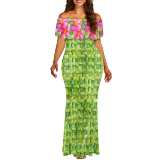Palm leaf Customized dress for Ladies