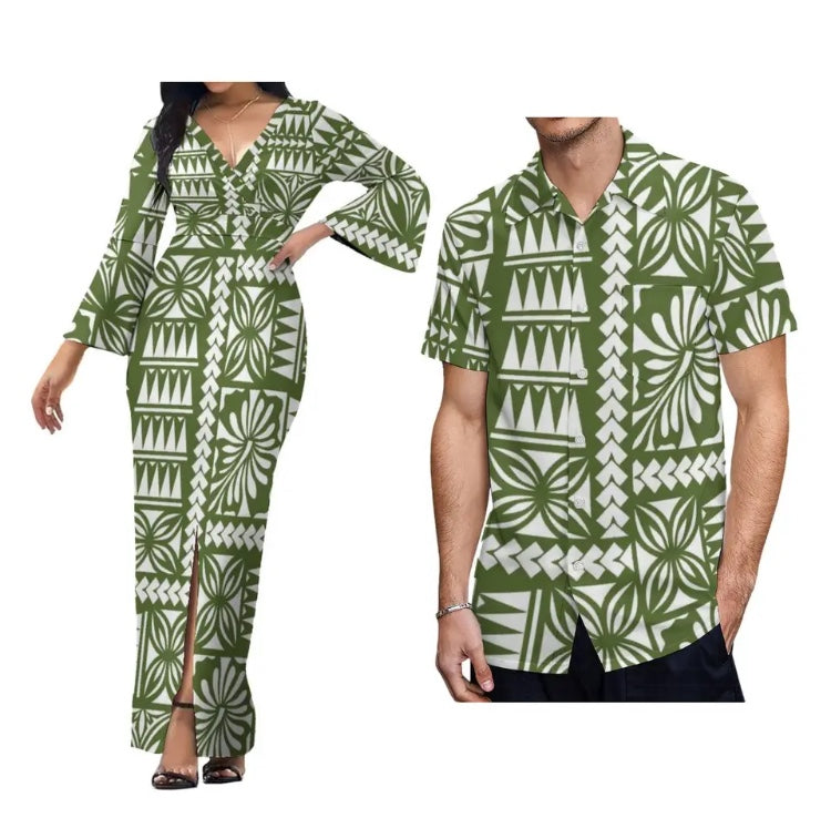 Ladies Dress with Men’s Matching Shirt in Different Styles & Colours