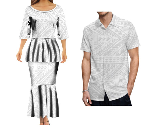Ladies 2pcs Set with Men’s Matching shirt