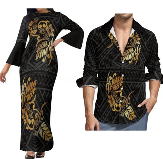 Ladies dress and Men’s matching shirt