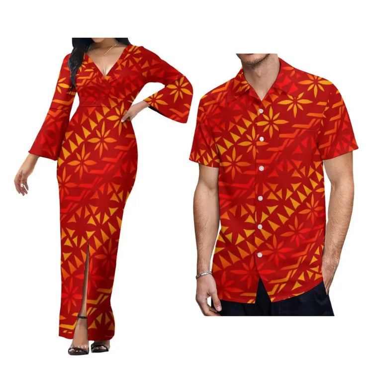 Ladies Dress with Men’s Matching Shirt in Different Styles & Colours
