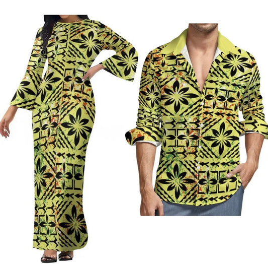 Women dress & Men’s matching shirt