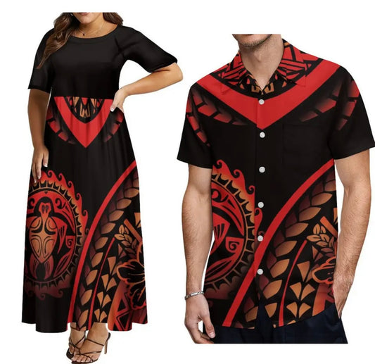 Ladies dress & Men’s matching shirt
