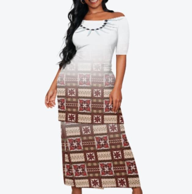 Ladies 2pieces designed Puletaha / Puletasi