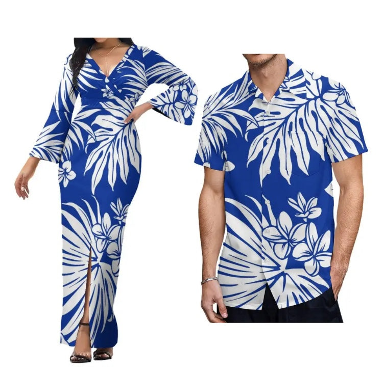 Ladies Dress with Men’s Matching Shirt in Different Styles & Colours