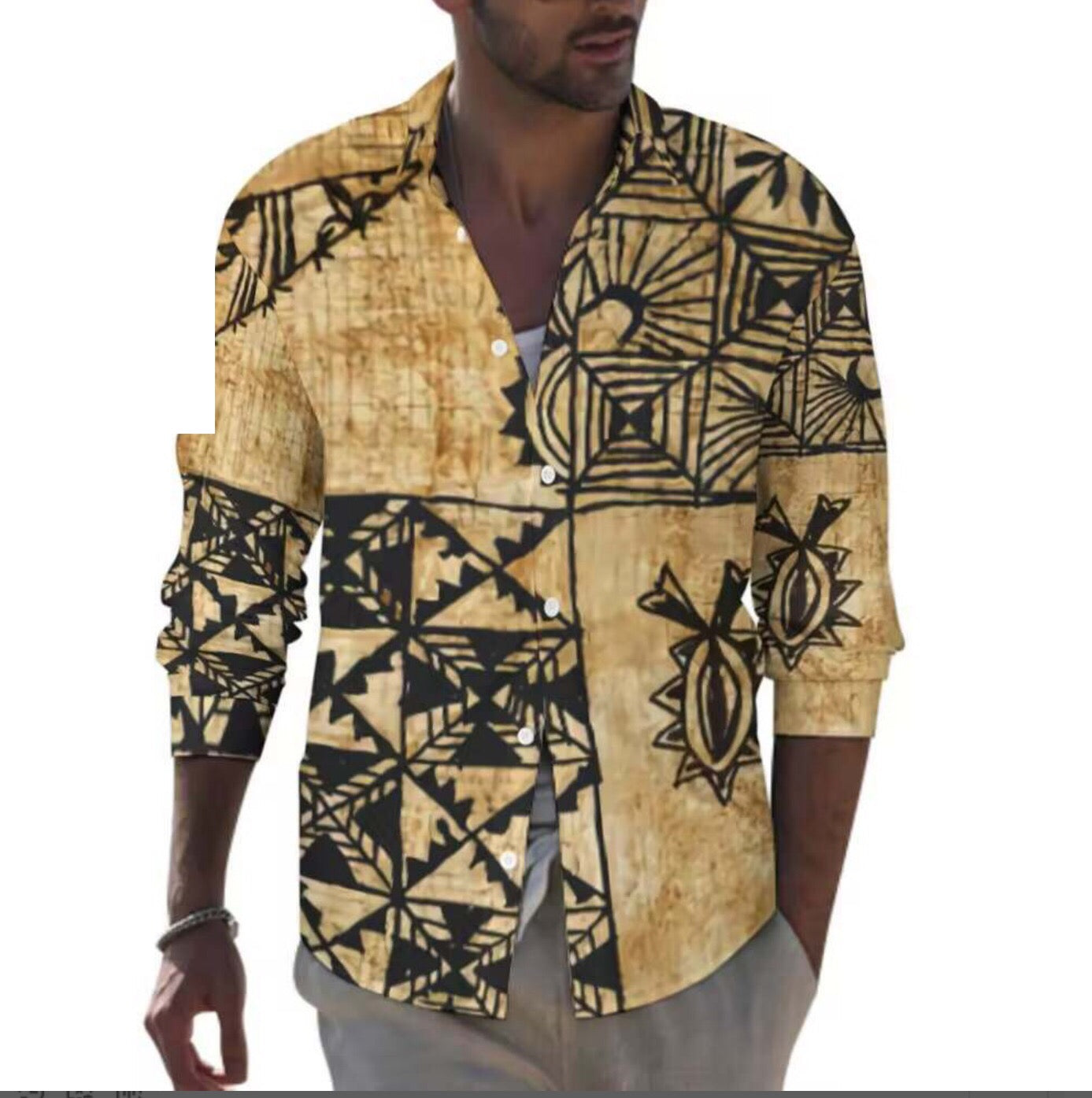 Men’s tapa designed shirt