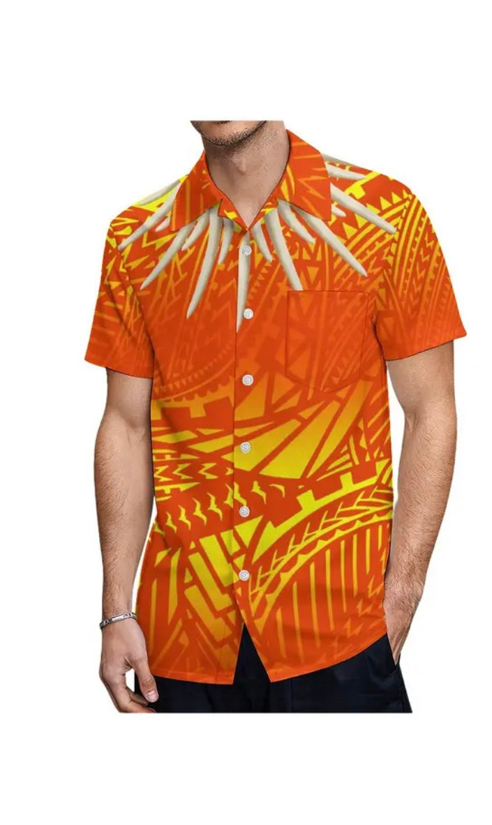 Polynesian Men short sleeve shirt for Pre- Order