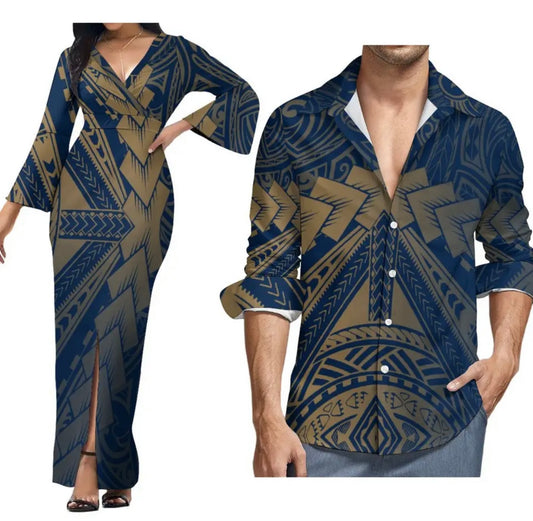 Ladies dress & Men’s matching shirt